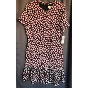 Maison Jules Women's Dress Size 12 Black/White/Pink New with tags